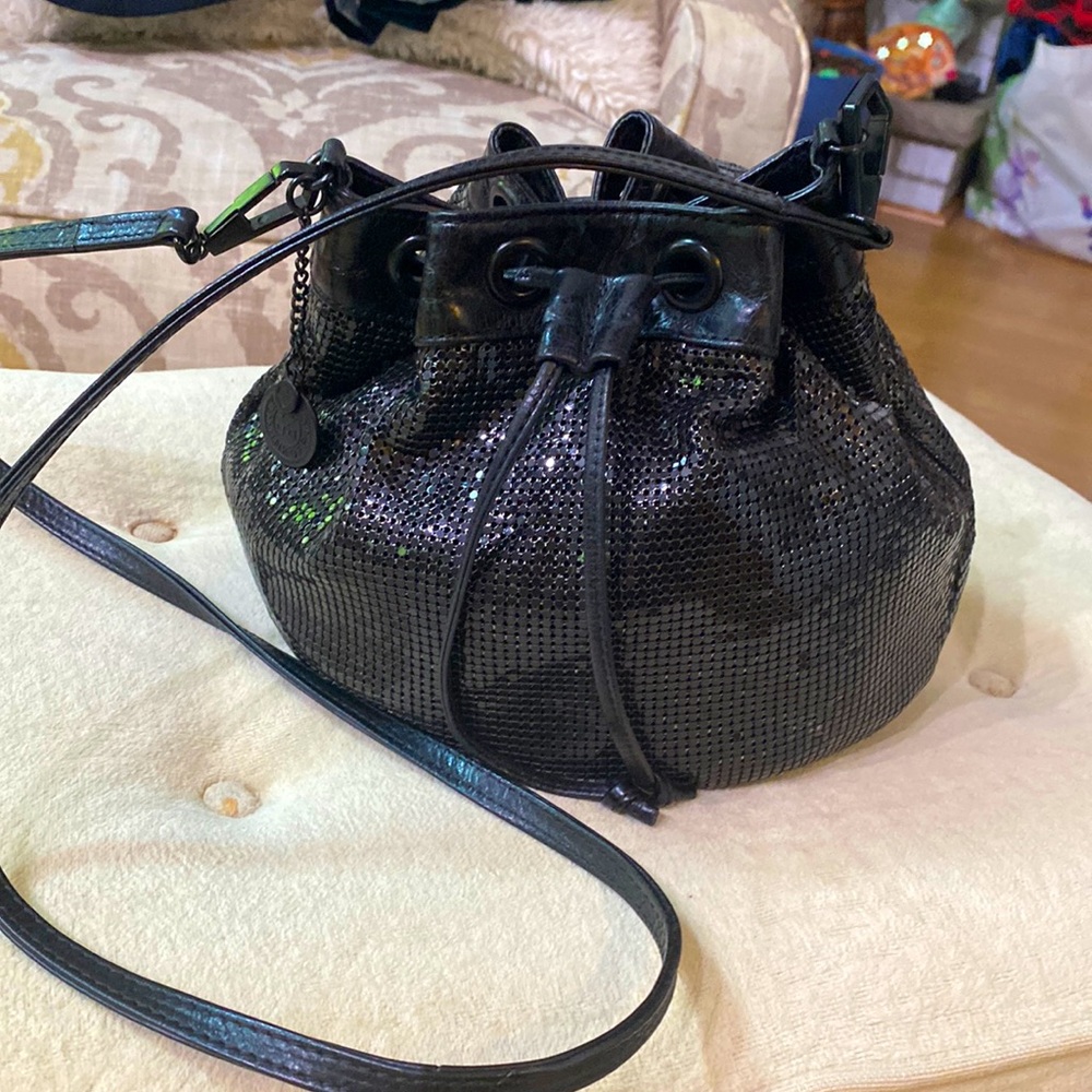 Rebecca Minkoff Leather Crossbody Bag, Black Leather.